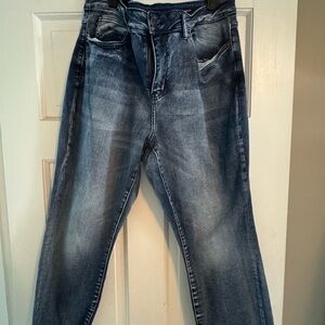 Judy Blue Relaxed Fit Blue Jeans with Vintage Fading